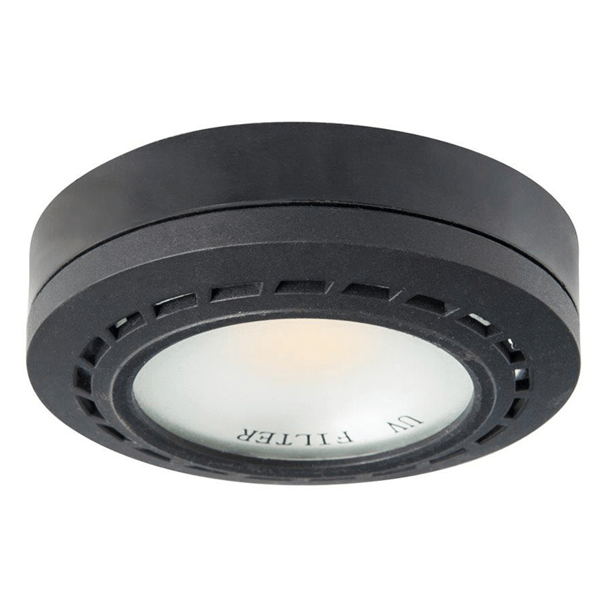 LED-3PE10BLK 12V 3-Lights Plastic Engine LED Puck-Light with Plug in Driver - 3000K
