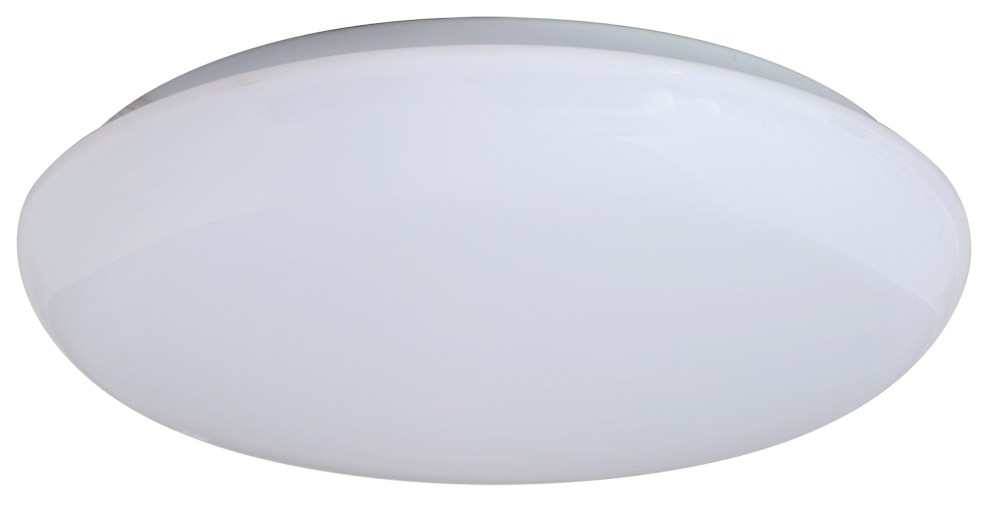 R003-Lens 19 in. Plastic White Mushroom Diffuser