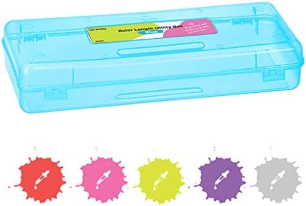 No.0055 Multipurpose Ruler Length Utility Box, Blue - Pack of 12