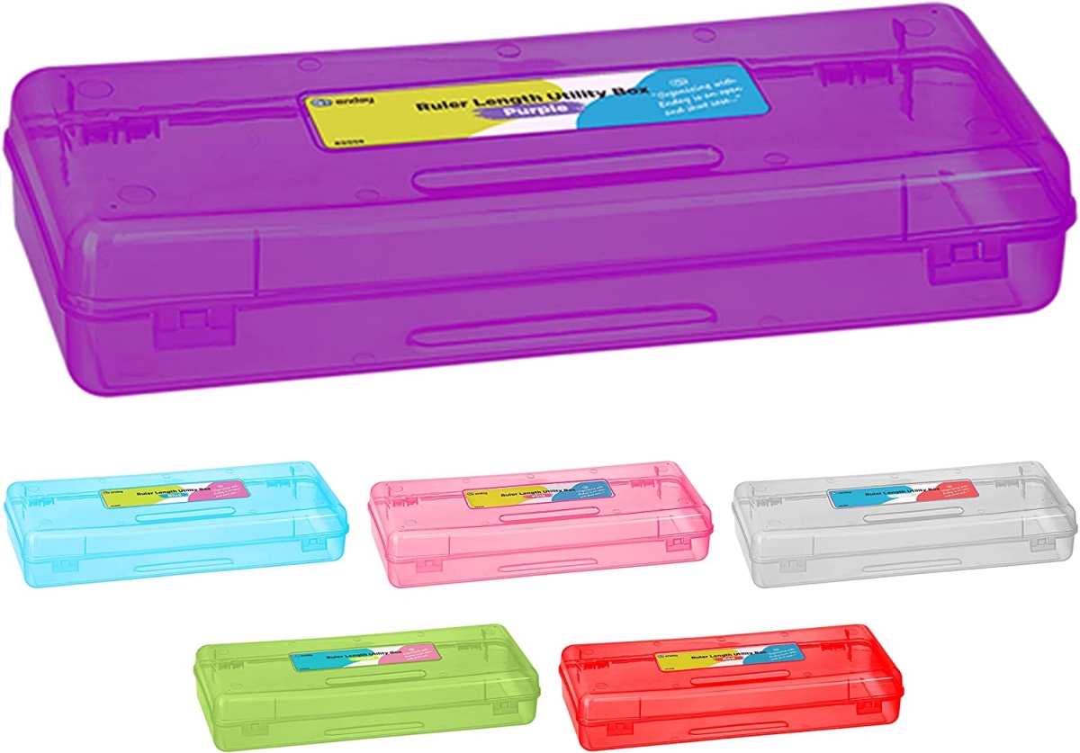 No.0056 Multipurpose Ruler Length Utility Box, Purple - Pack of 12