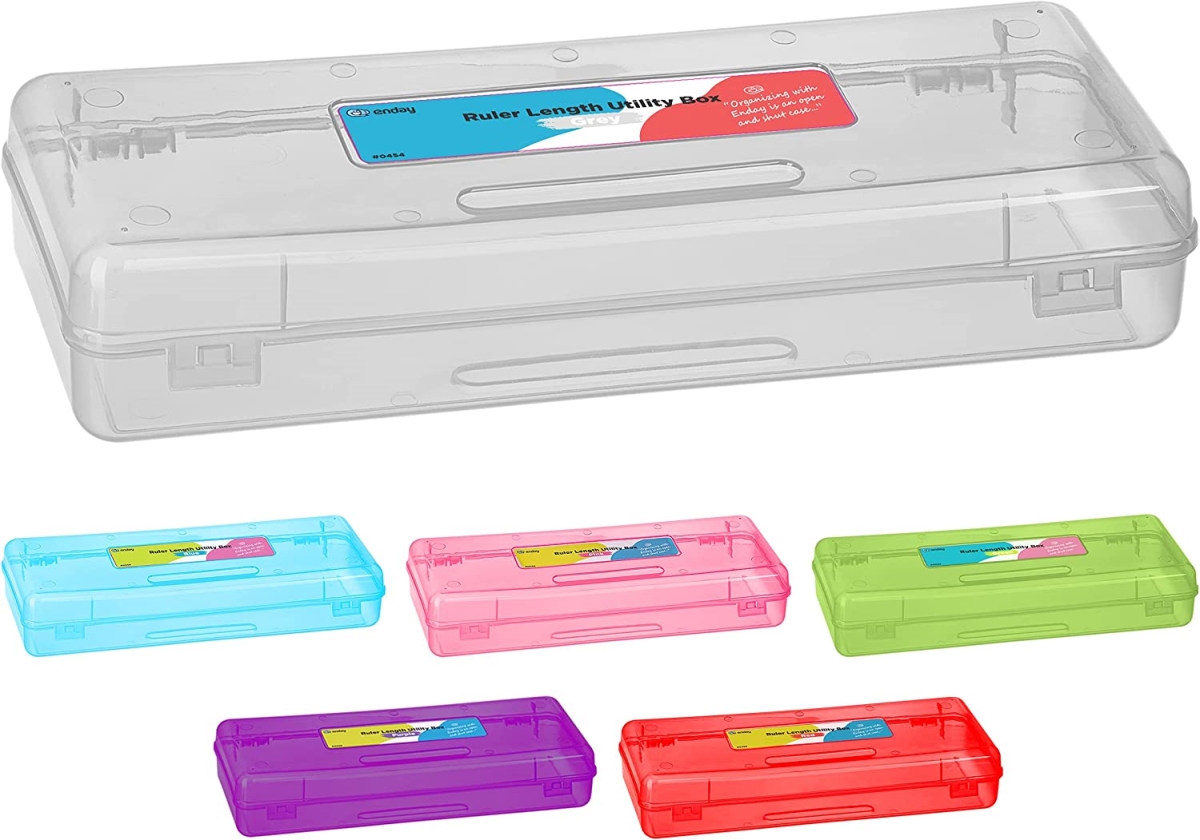 No.0455 Multipurpose Ruler Length Utility Box, Gray - Pack of 12