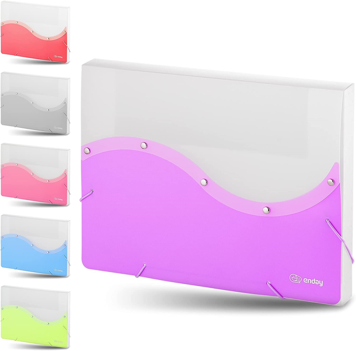 No.0537 Two Tone Letter Size Document Case, Purple - Pack of 24