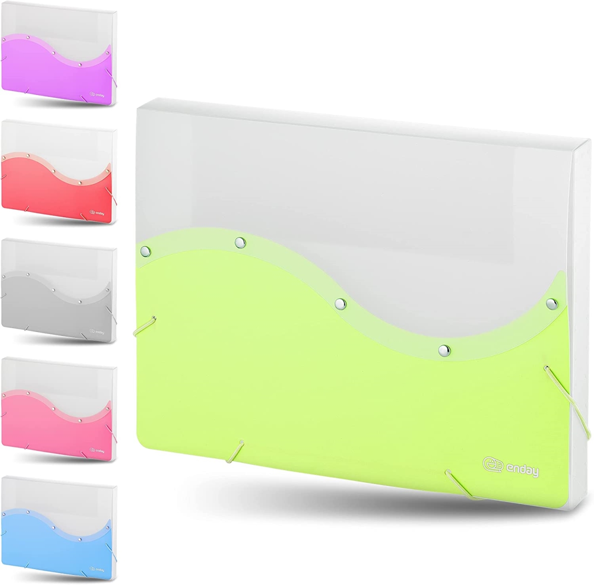 No.0541 Two Tone Letter Size Document Case, Green - Pack of 24