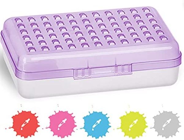 No.0624 Assorted Color Dots Pencil Case, Purple - Pack of 24