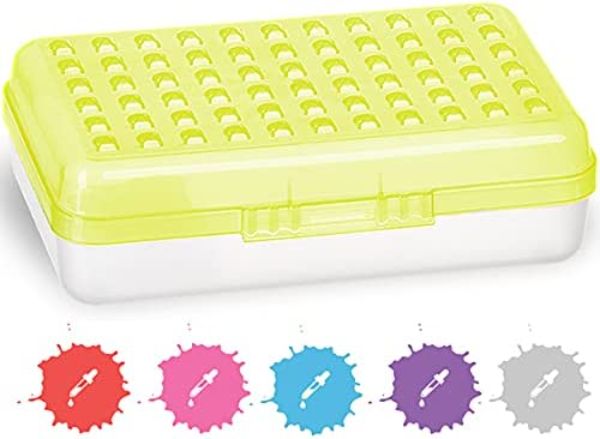 No.0625 Assorted Color Dots Pencil Case, Green - Pack of 24