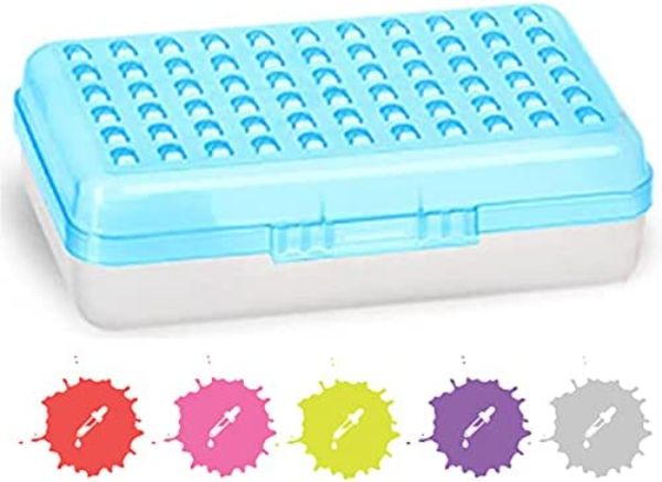 No.0626 Assorted Color Dots Pencil Case, Blue - Pack of 24