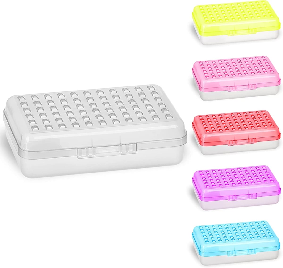 0628 Assorted Color Dots Pencil Case - Gray - Pack of 24 - Durable Design