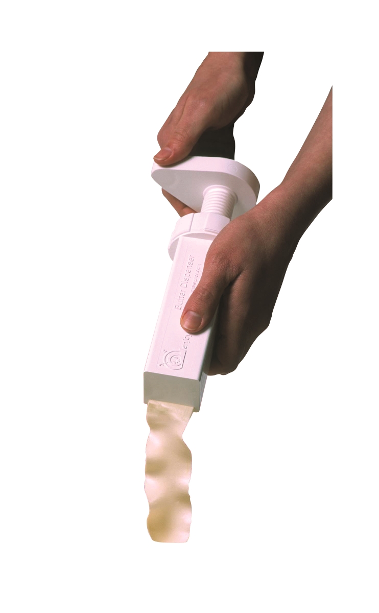 MS111 Butter Mill® butter dispenser which magically extrudes a very thin ribbon of butter