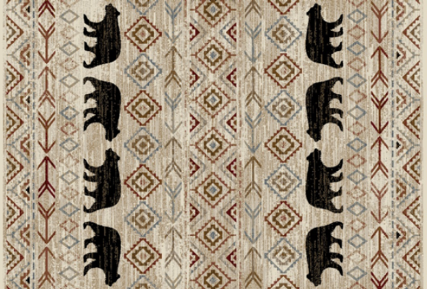 30 x 46 in. Cozy Cabin Rustic Quilt Printed Nylon Kitchen Mat & Rug