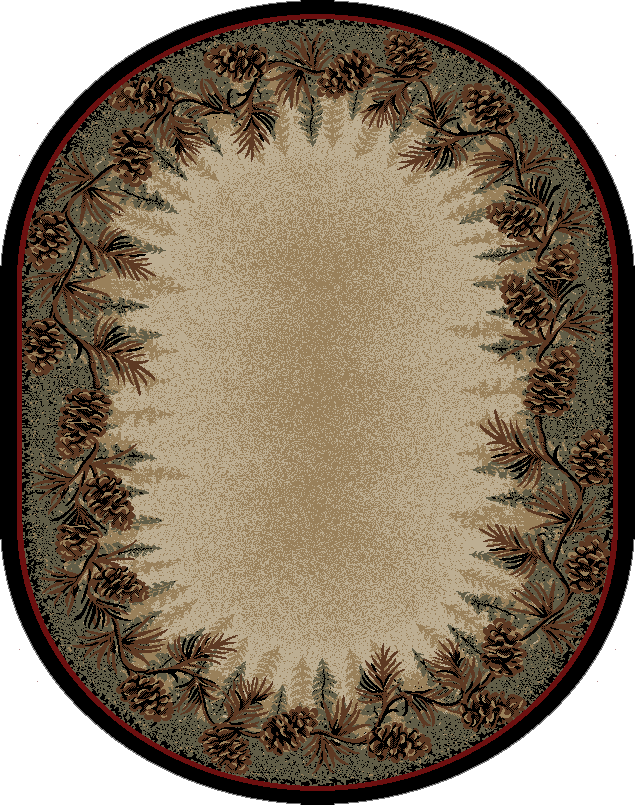 7 ft. 10 in. x 9 ft. 10 in. Oval American Destination Mount Le Conte Area Rug, Multi Color
