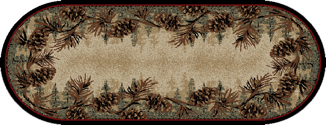 2 ft. 2 in. x 5 ft. 3 in. Oval American Destination Mount Le Conte Area Rug, Multi Color