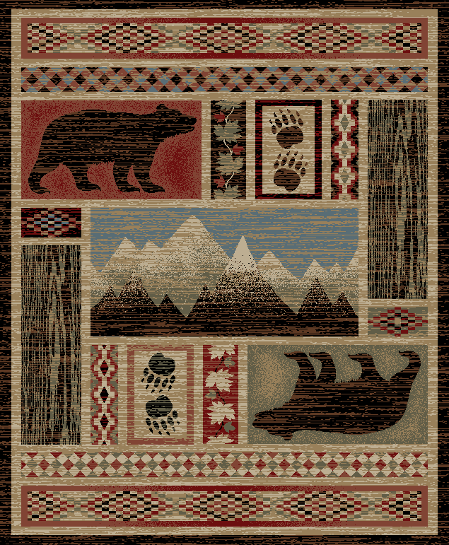 7 ft. 10 in. x 9 ft. 10 in. American Destination Aspen Area Rug, Multi Color