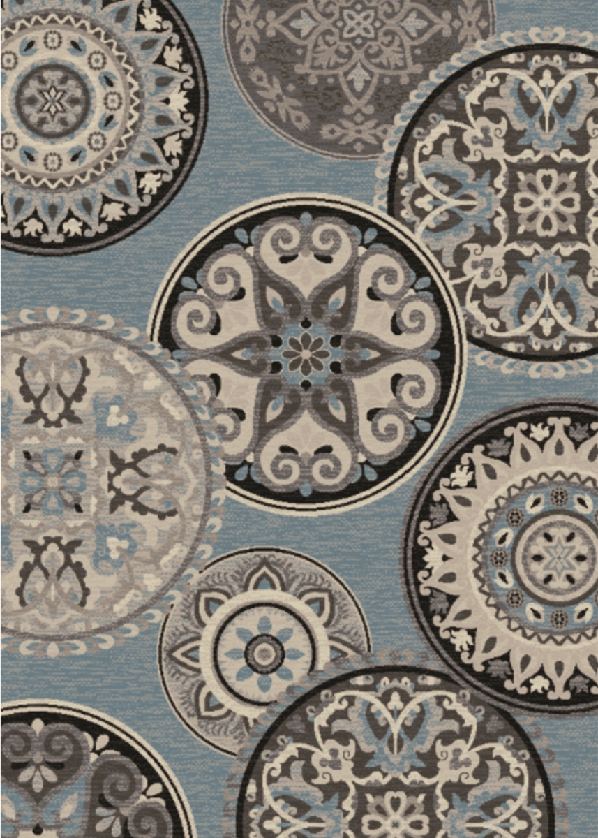 5 ft. 3 in. x 7 ft. 3 in. Galleria Cosmo Area Rug - Blue