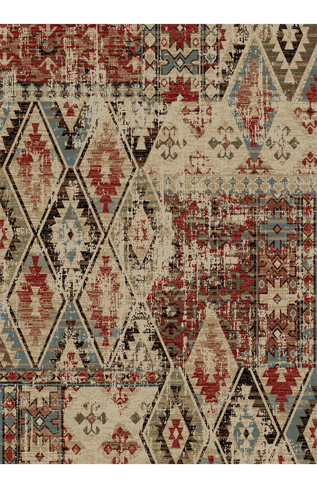 American Destination Tuscon Area Rug - Multi Color - 5 ft. 3 in. x 7 ft. 3 in.