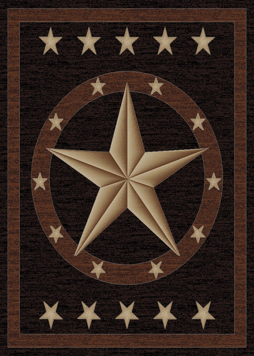 2 ft. 3 in. x 3 ft. 3 in. Hearthside Western Star Ebony Area Rug