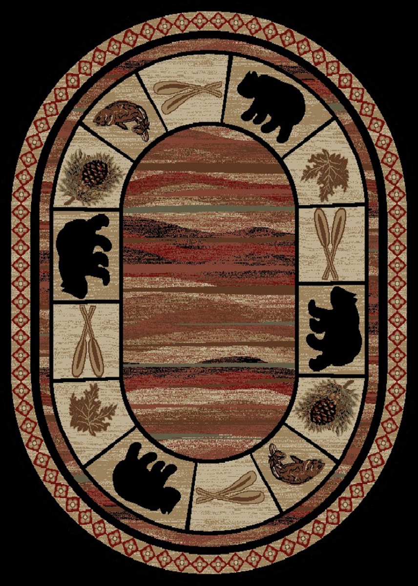 HS7463 8X10OV 7 ft. 10 in. x 9 ft. 10 in. Oval Hearthside Vogel Area Rug, Multi Color
