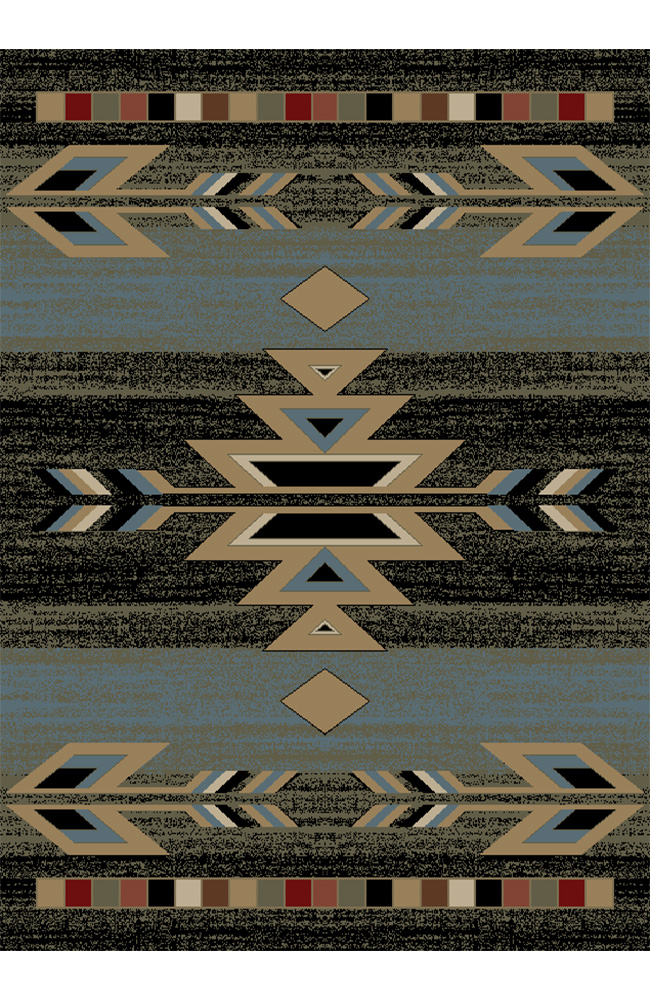 2 ft. 3 in. x 7 ft. 7 in. Hearthside Rio Grande Ebony Area Rug