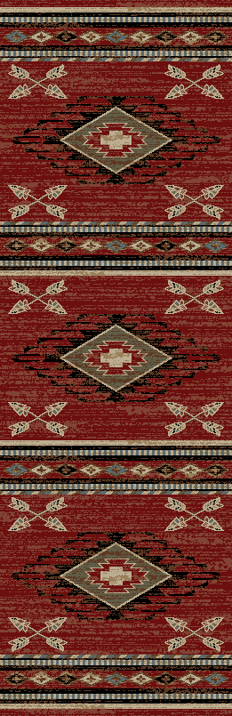 2 ft. 3 in. x 7 ft. 7 in. American Destination Arrowhead Area Rug, Red