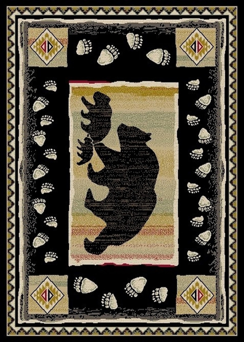 2 ft. 3 in. x 3 ft. 3 in. Hearthside Take the Lead Area Rug, Black