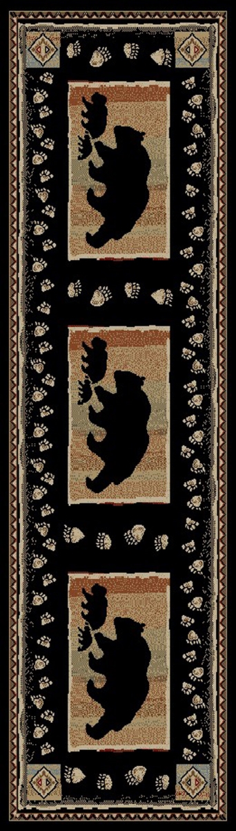 Hearthside Take the Lead Area Rug - Black - 2 ft. 3 in. x 7 ft. 7 in.
