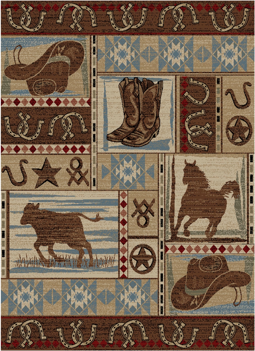 HS7808 8X10 7 ft. 10 in. x 9 ft. 10 in. Hearthside Desperado Area Rug, Multi Color