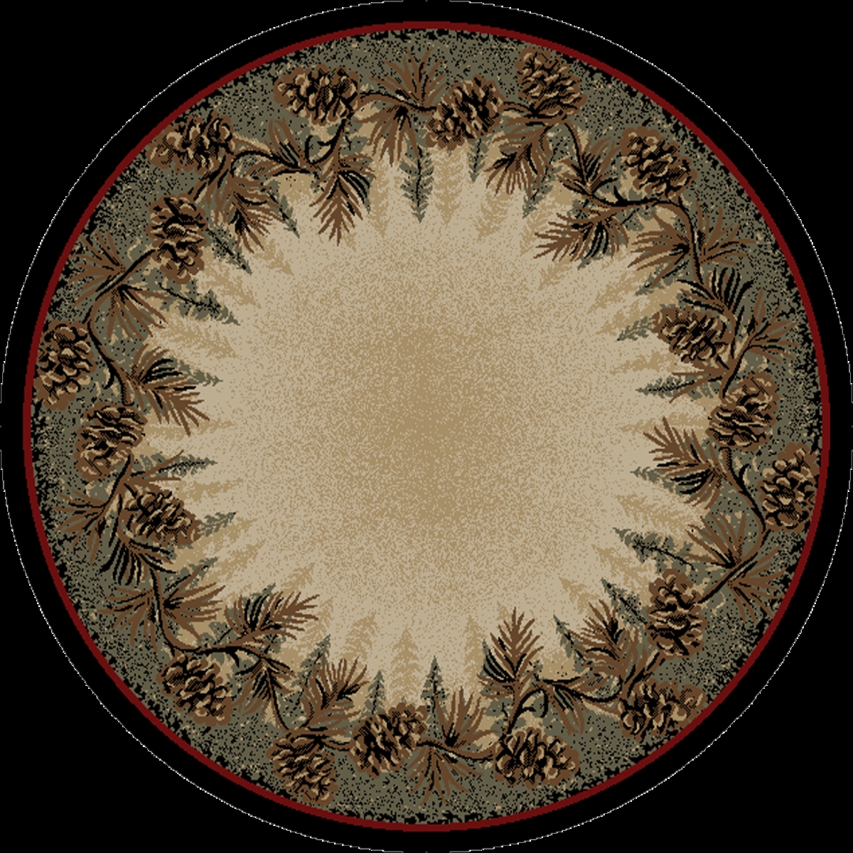 5 ft. 3 in. x 5 ft. 3 in. Round American Destination Mount Le Conte Area Rug, Multi Color
