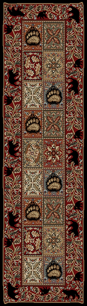 2 ft. 3 in. x 7 ft. 7 in. American Destination Masters Lodge Ebony Area Rug