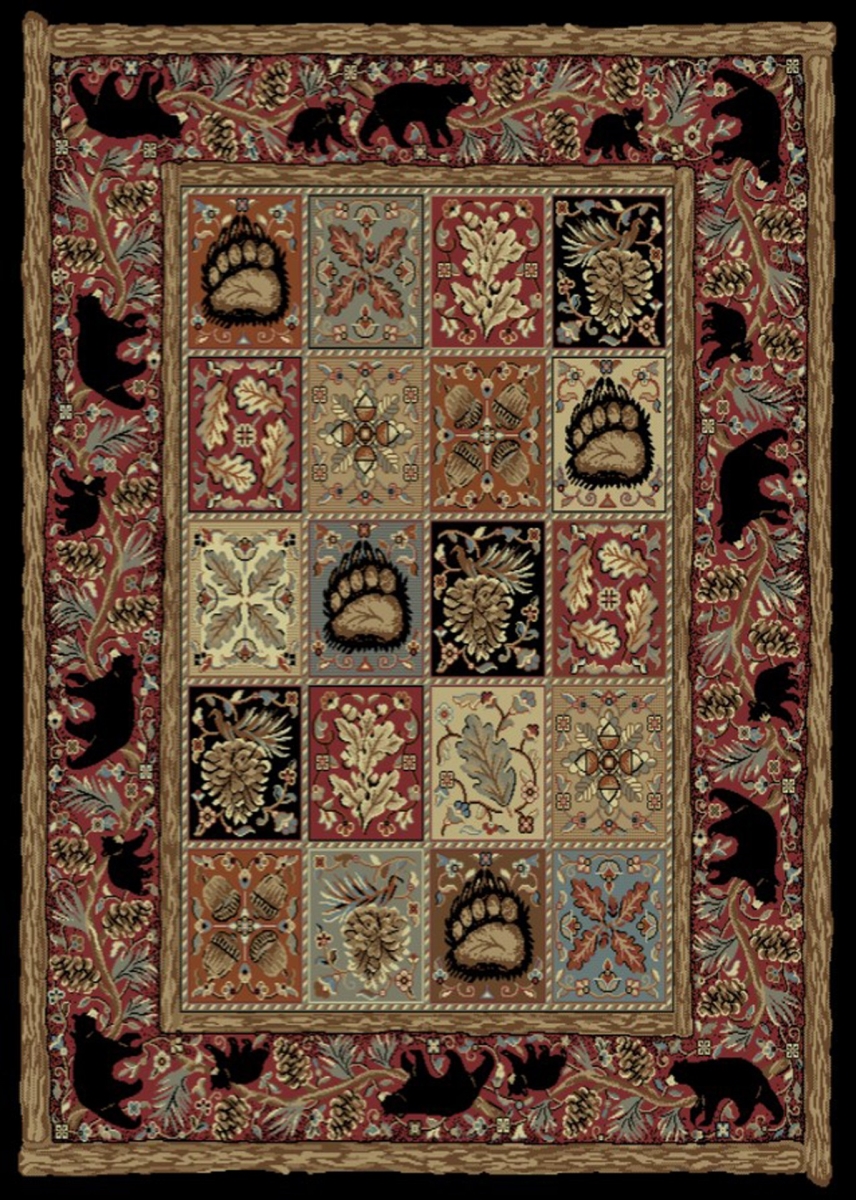5 ft. 3 in. x 7 ft. 3 in. American Destination Masters Lodge Ebony Area Rug