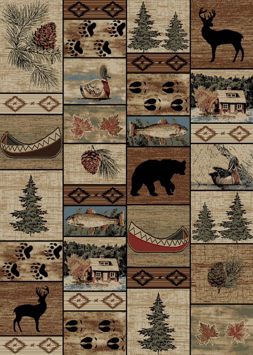 7 ft. 10 in. x 9 ft. 10 in. American Destination Mountain Solitude Area Rug, Multi Color