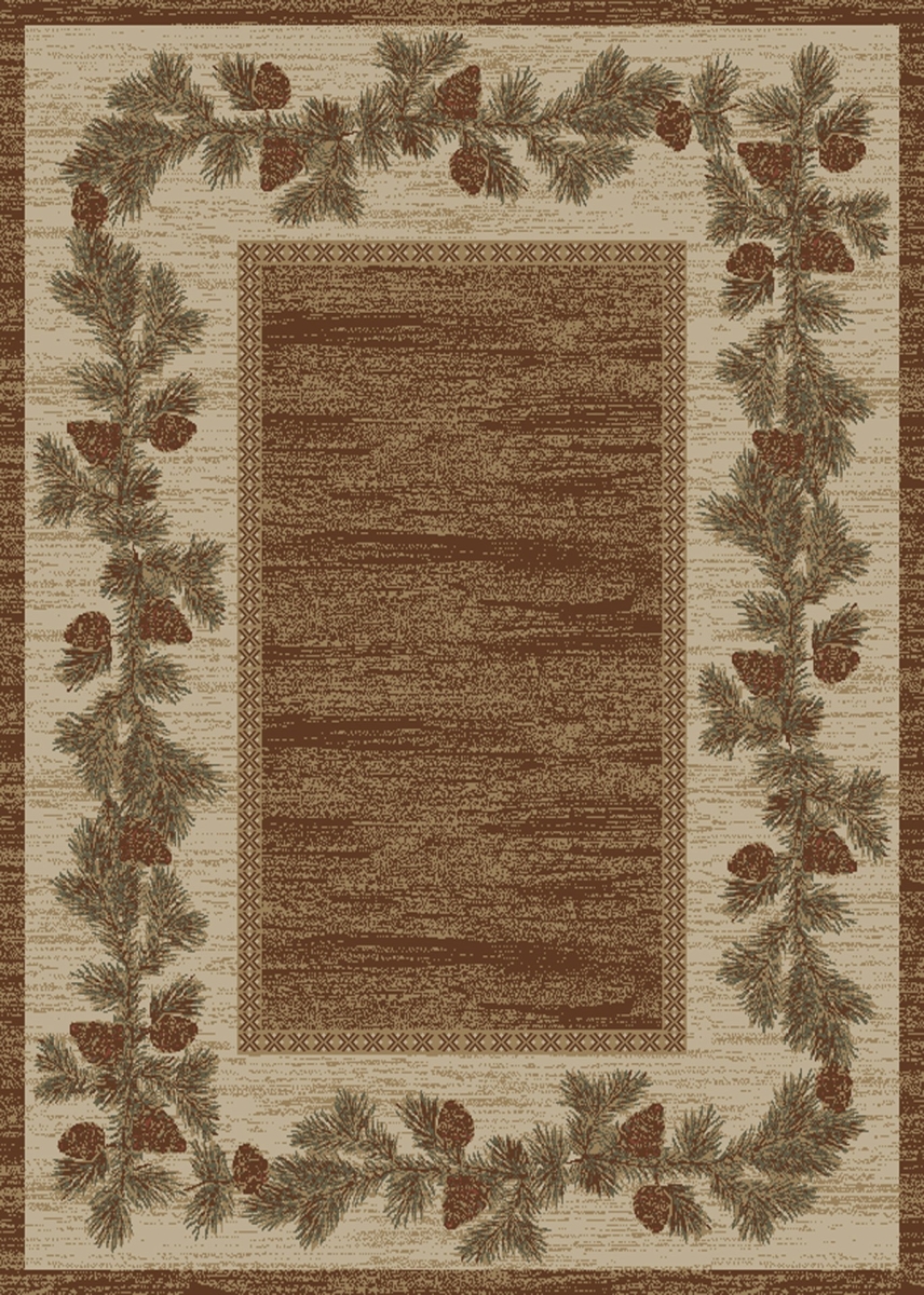 7 ft. 10 in. x 9 ft. 10 in. Hearthside Mountain View Area Rug - Brown