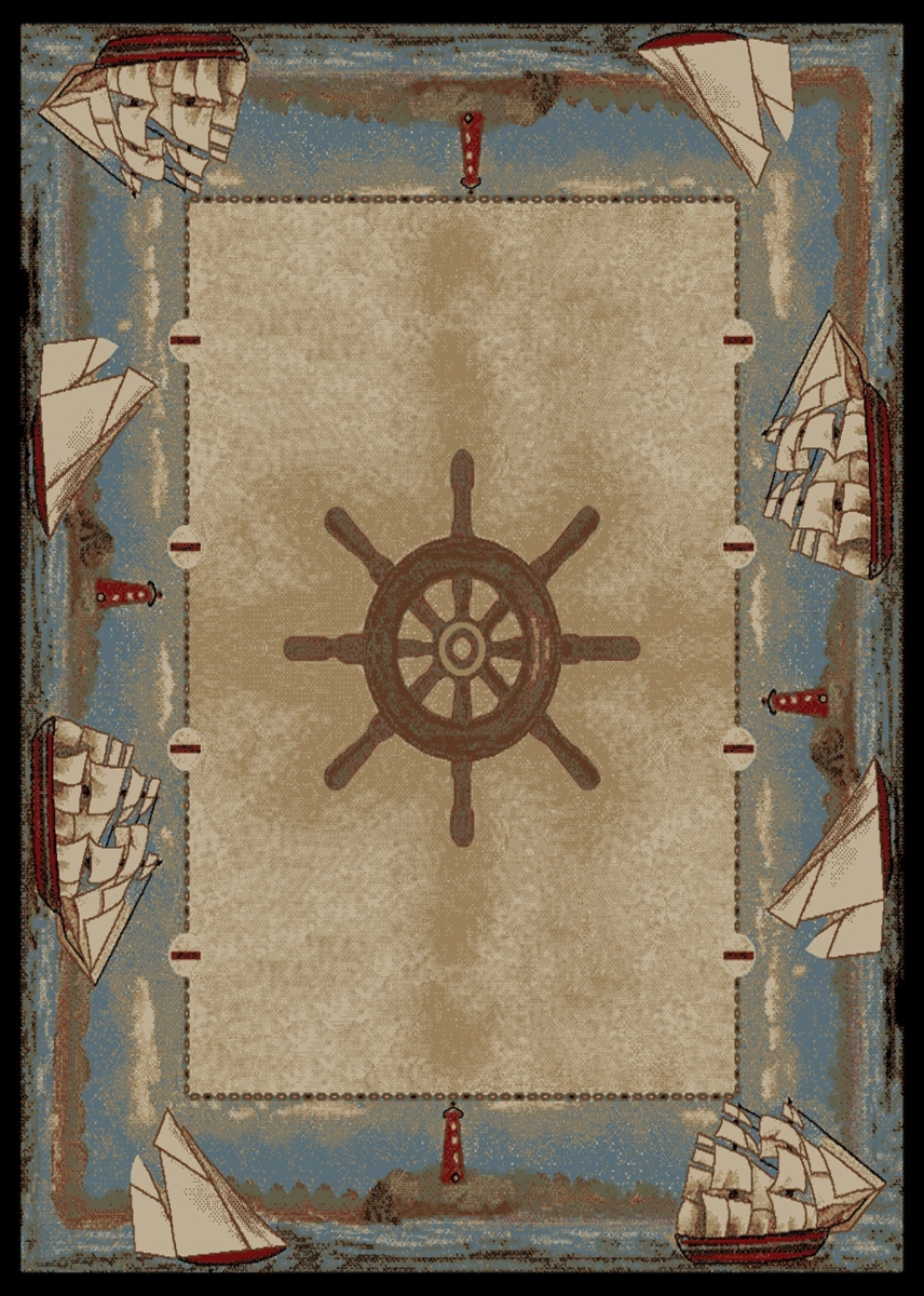 5 ft. 3 in. x 7 ft. 3 in. American Destination Key West Area Rug - Multi Color