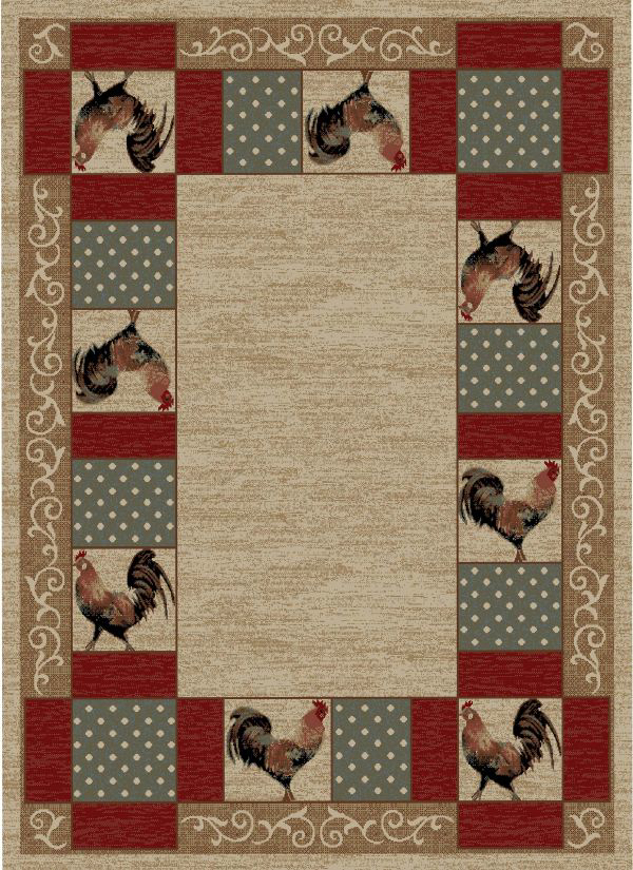 2 x 8 ft. American Destination Barnyard Rectangle Area Rug, Ivory