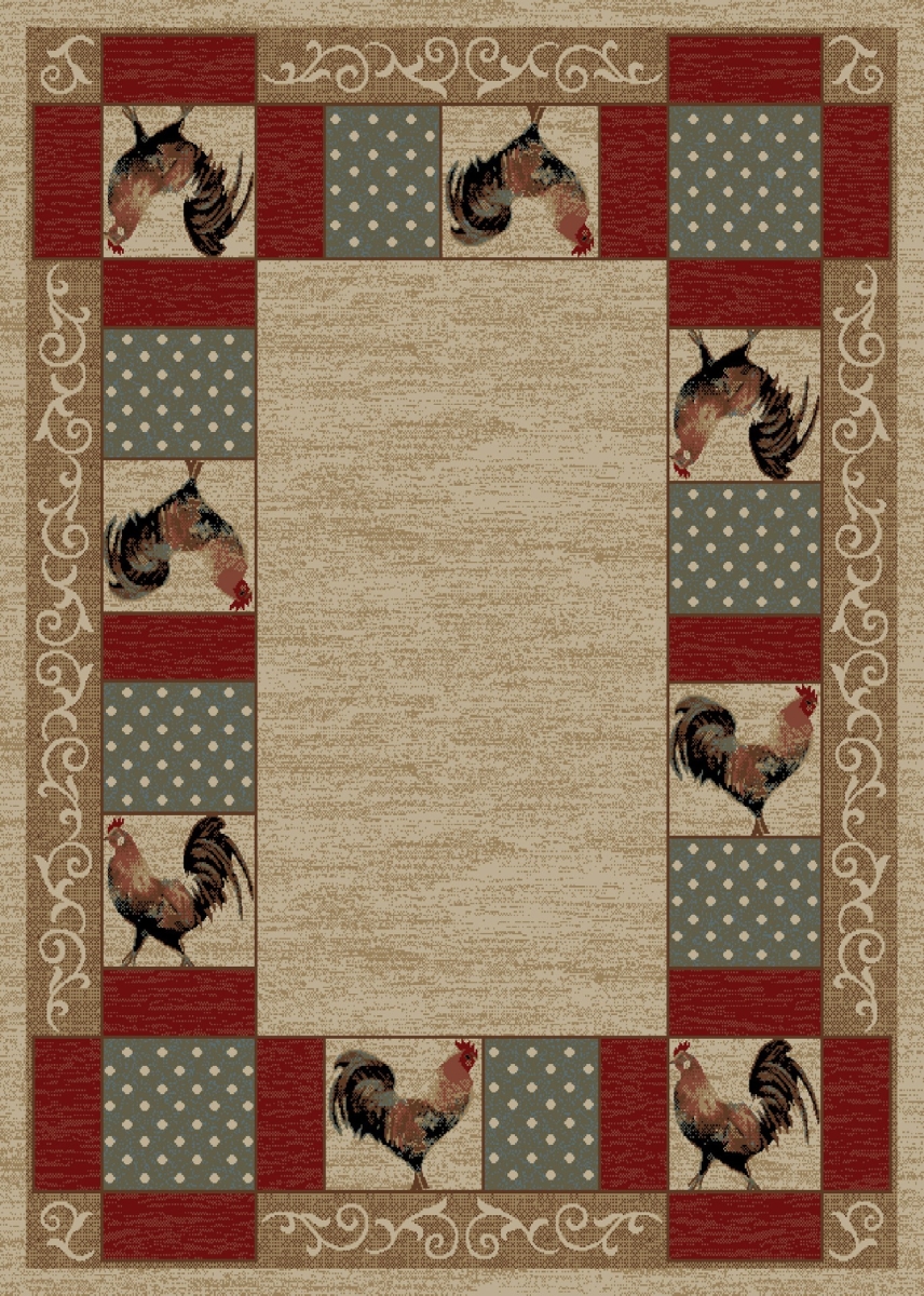 5 ft. 3 in. x 7 ft. 3 in. American Destination Barnyard Area Rug, Ivory