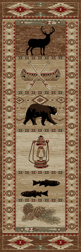 American Destination River Camp Area Rug - Multi Color - 2 ft. 3 in. x 7 ft. 7 in.