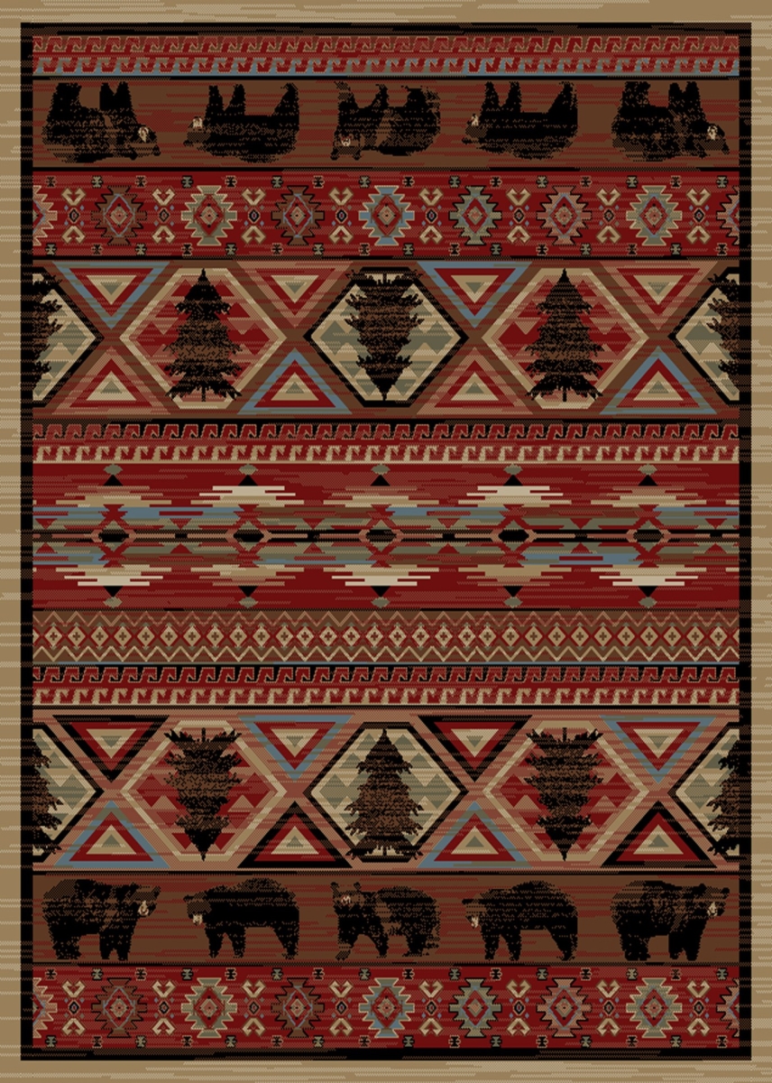 LK6970 2X8 2 ft. 3 in. x 7 ft. 7 in. Lodge King Red Pine Area Rug
