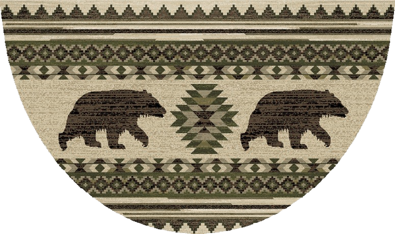 19 x 31 in. Cozy Cabin Bear Brothers Printed Nylon Kitchen Mat & Rug, Multi Color