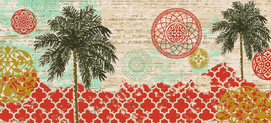 20 x 44 in. Seaside Palm Area Rug - Panache