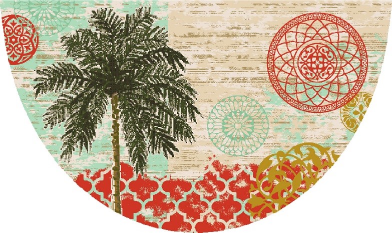 19 x 31 in. Seaside Palm Area Rug - Panache