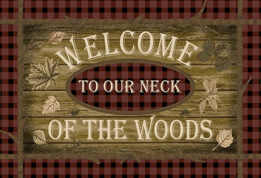 Picture of Mayberry Rug CC20603 30X46 30 x 46 in. Cozy Cabin Neck Of The Woods Printed Nylon Kitchen Mat & Rug&#44; Multi Color