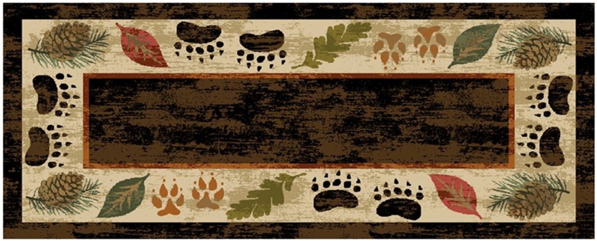 20 x 44 in. Cozy Cabin Printed Nylon Kitchen Mat & Rug, Timber Ridge