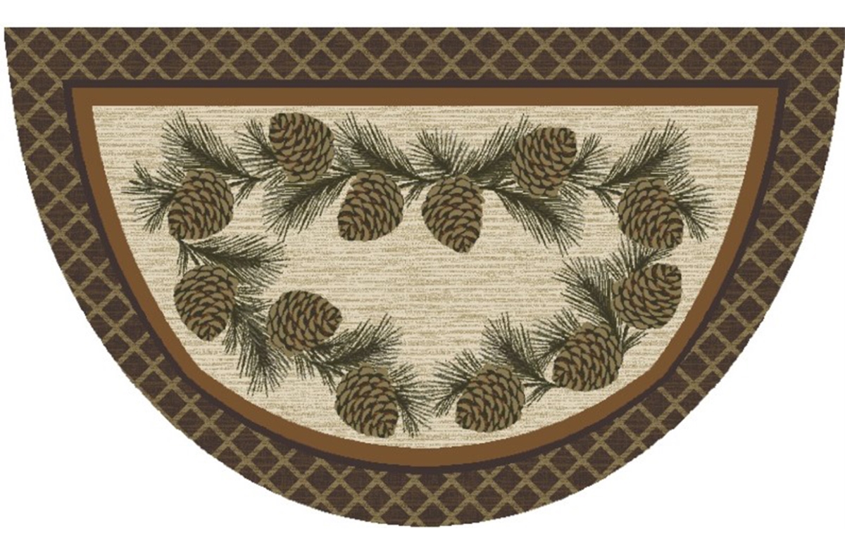 19 x 31 in. Cozy Cabin Broken Branch Printed Nylon Kitchen Mat & Rug, Branch