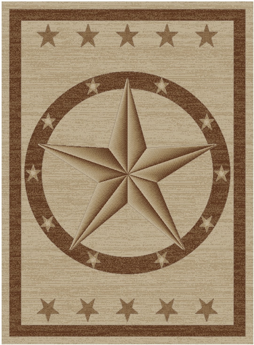 3 ft. 11 in. x 5 ft. 3 in. Hearthside Western Star Area Rug, Beige