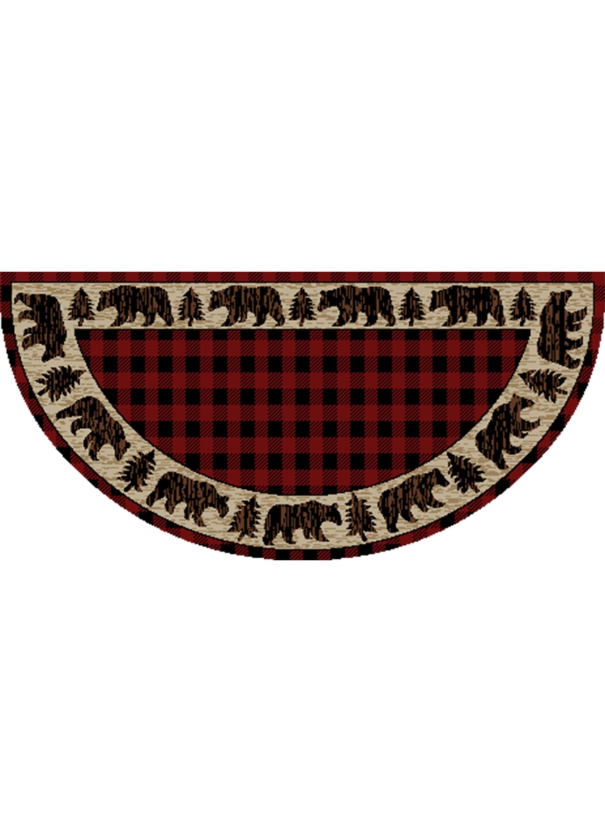 2 ft. x 3 ft. 8 in. Wedge American Destination Trailing Edge Area Rug, Red