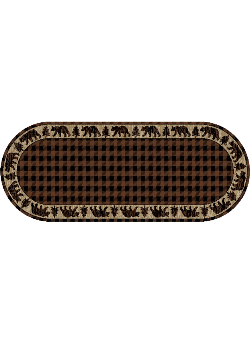 American Destination Trailing Edge Area Rug - Brown - 5 ft. 3 in. x 7 ft. 3 in.