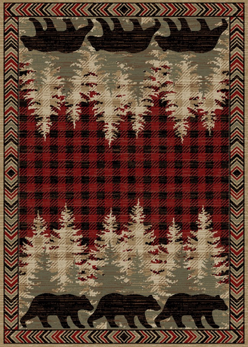 2 x 4 ft. American Destination Blowing Rock Area Rug, Red