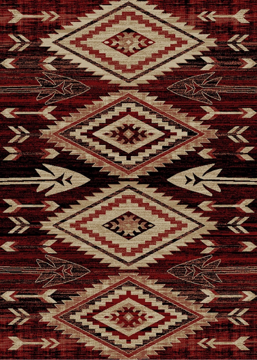 2 x 4 ft. American Destination Broken Bow Area Rug - Red