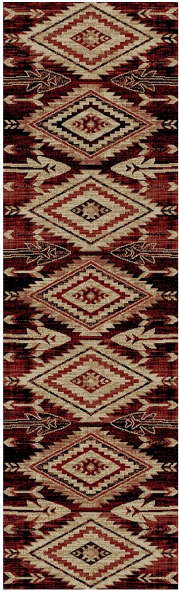 2 ft. 3 in. x 7 ft. 7 in. American Destination Broken Bow Area Rug - Red