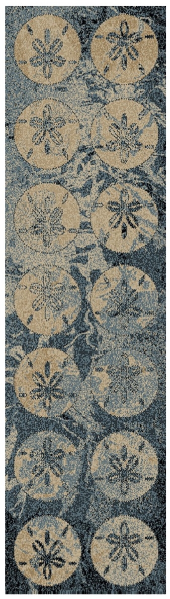 2 ft. 3 in. x 7 ft. 7 in. American Destination Sand Harbour Area Rug - Blue