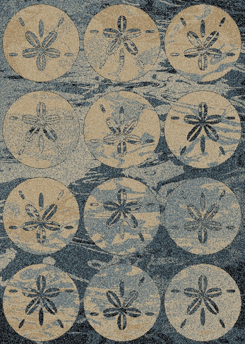 5 ft. 3 in. x 7 ft. 3 in. American Destination Sand Harbour Area Rug - Blue