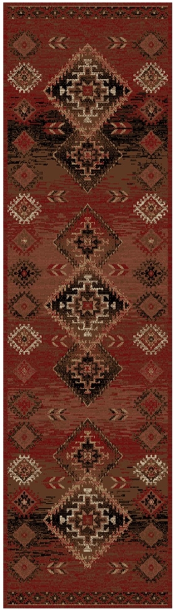 American Destination Phoenix Area Rug - Red - 2 ft. 3 in. x 7 ft. 7 in.